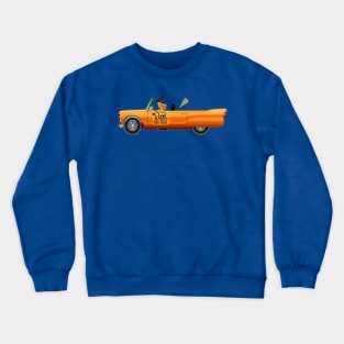 Happy Halloween Witch Car Crewneck Sweatshirt